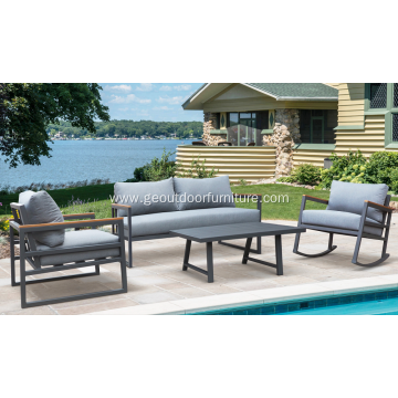 4pcs patio garden use swivel sofa set